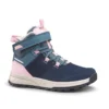 Quechua Warme En Waterdichte Wandelschoenen SH500 Leer Klittenband Kinderen Maat 24-34