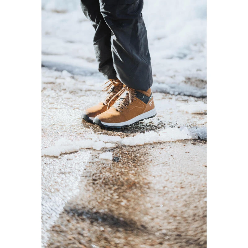 Quechua Warme En Waterdichte Wandelschoenen SH500 Leer Veters Kinderen Maat 35-38 - Afbeelding 14