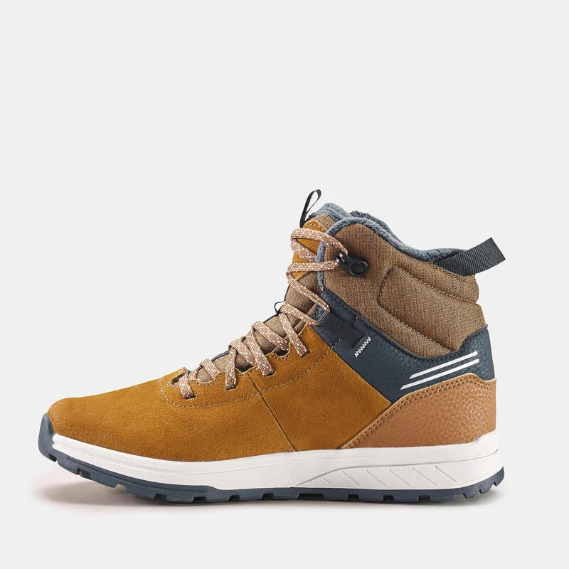 Quechua Warme En Waterdichte Wandelschoenen SH500 Leer Veters Kinderen Maat 35-38 - Afbeelding 4