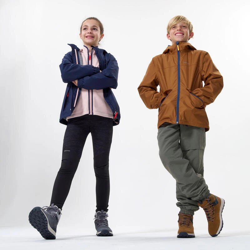 Quechua Warme En Waterdichte Wandelschoenen SH500 Leer Veters Kinderen Maat 35-38 - Afbeelding 7