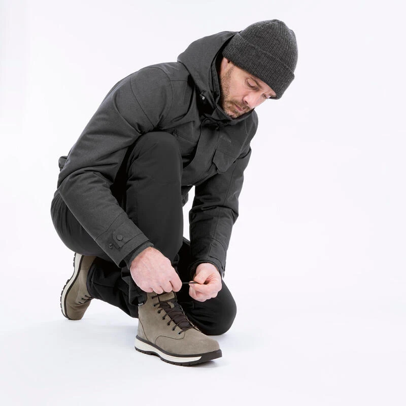 Quechua Warme Waterdichte En Hoge Leren Wandelschoenen Voor Heren SH100 X-warm - Afbeelding 8