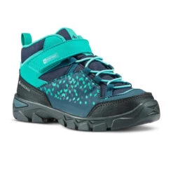 Quechua Waterdichte Wandelschoenen Voor Kinderen MH120 Mid 28 Tot 34 Turquoise